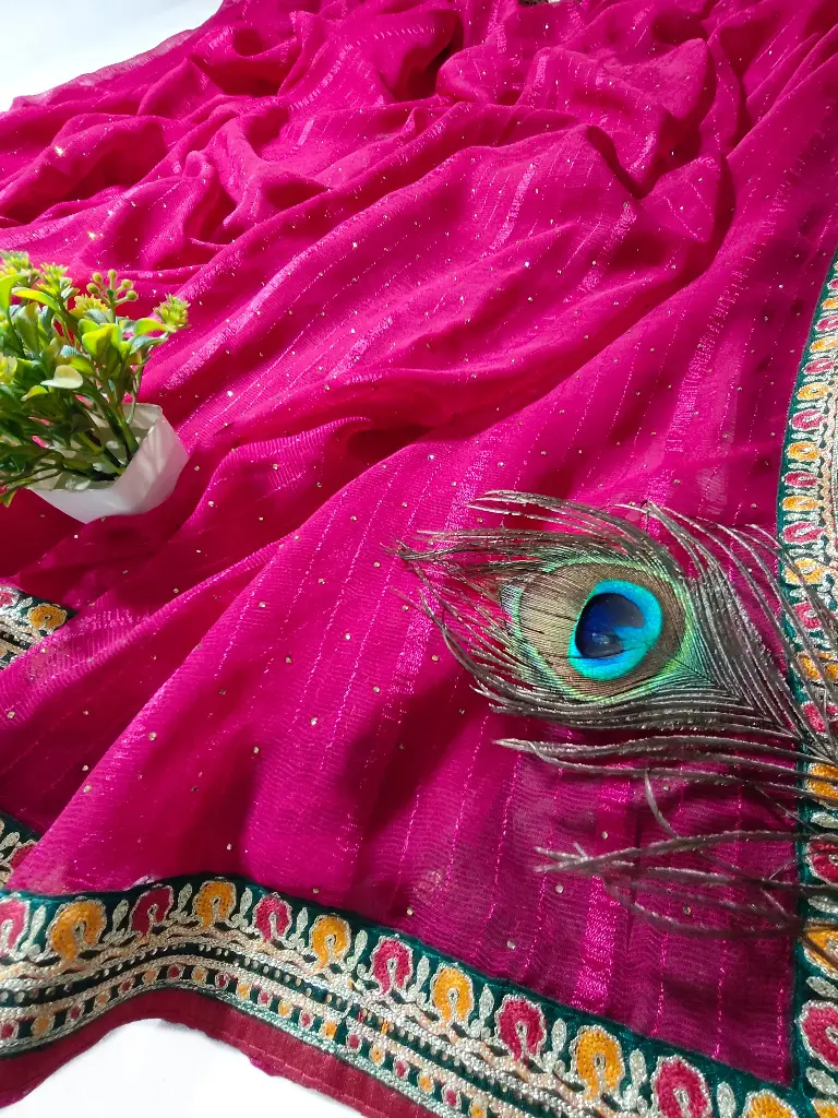 BV Pure Chiffon Saree Festival Special