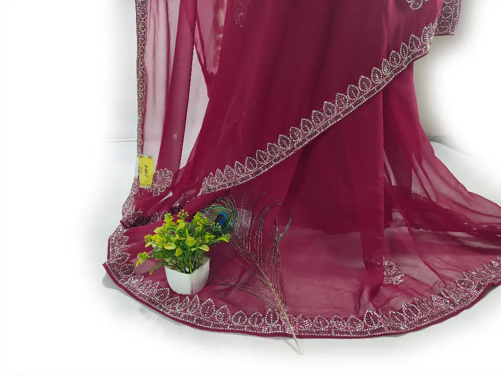 BV Karwachauth Special Pure Georgette Saree