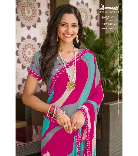 Laxmipati Amrit Varsha N-2206 Georgette Multicolor Saree